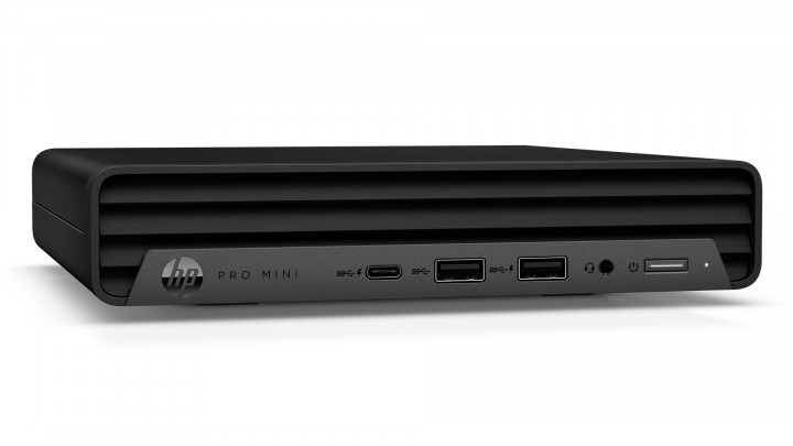 Komputer HP Pro 400 G9 Mini - widok frontu lewej strony