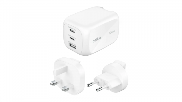 Ładowarka sieciowa Belkin 100W GaN 2x USB-C biała - WCH016hqWH