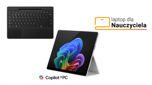 Laptop dla Nauczyciela Microsoft Surface Pro 11 ZIN-00006 X Elite X1E-78-100 Touch 13" OLED 120Hz 16GB 512SSD Adreno W11Pro Platynowy + Etui z klawiaturą Flex