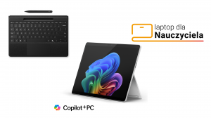 Laptop dla Nauczyciela Microsoft Surface Pro 11 EP2-20063 Ultra 7 268V Touch 13" OLED 120Hz 32GB 1000SSD Int W11Pro Platynowy + Etui z klawiaturą Flex i rysikiem