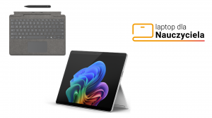 Laptop dla Nauczyciela Microsoft Surface Pro 11 ZIL-00006 X Plus X1P-64-100 Touch 13" 120Hz 16GB 512SSD Adreno W11Pro Platynowy + Etui z klawiaturą i rysikiem