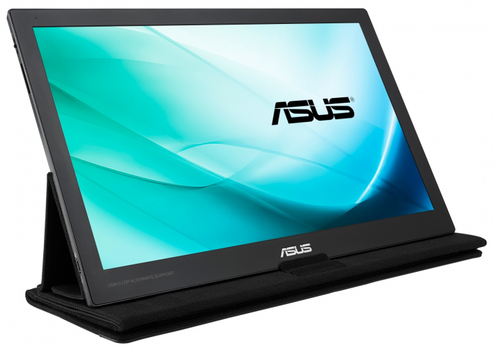 Monitor Asus MB169C+ - widok frontu lewej strony