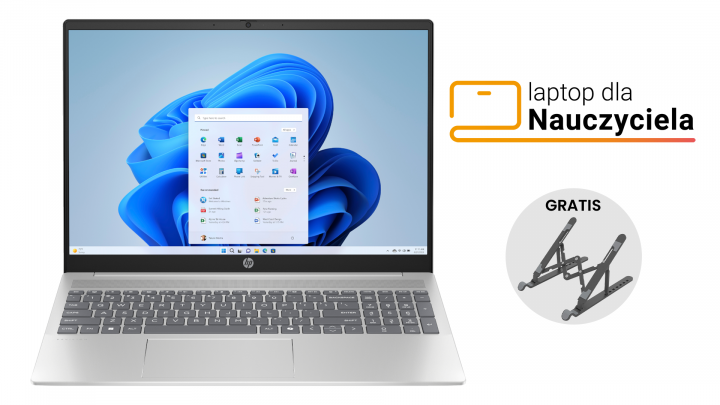 Laptop HP Pavilion 16-af0006nw W11 Srebrny BON + Podstawka Orico