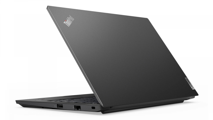 Laptop Lenovo ThinkPad E14 czarny gen 2 W11P Intel - widok klapy lewej strony 