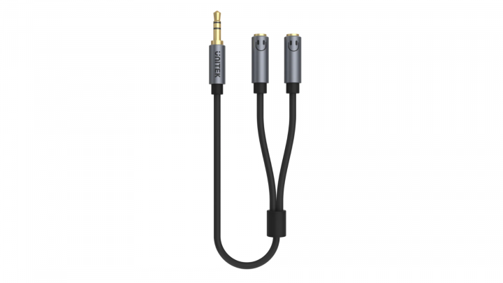 Kabel UNITEK miniJack - 2x miniJack 0,2m Y-C956ABK 2