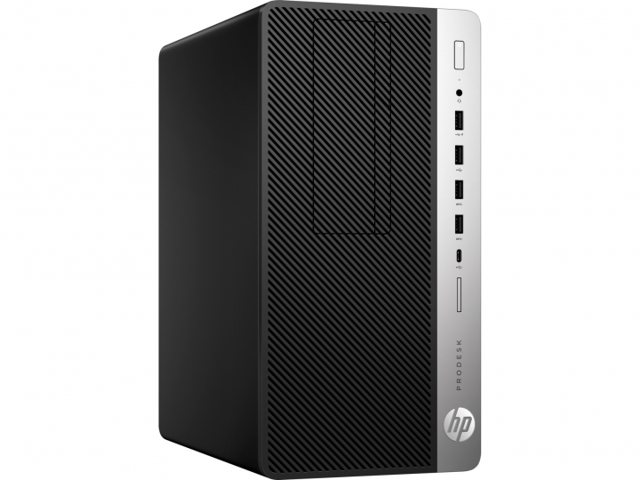 Komputer HP ProDesk 600 G5 Tower - widok frontu lewej strony