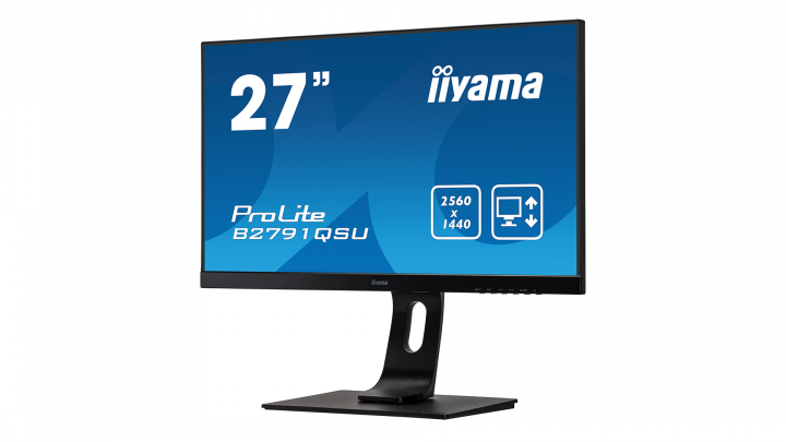 Monitor IIYAMA ProLite B2791QSU-B1 - widok frontu prawej strony