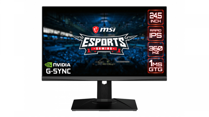 Monitor MSI Oculux NXG253R - przód