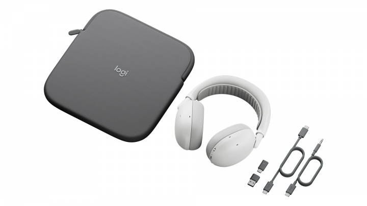Słuchawki bezprzewodowe Logitech Zone Vibe Pro for Business USB-C/USB-A MS Stereo białe 2