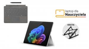 Laptop dla Nauczyciela Microsoft Surface Pro 11 ZIN-00006 X Elite X1E-78-100 Touch 13" OLED 120Hz 16GB 512SSD Adreno W11Pro Platynowy + Etui z klawiaturą i rysikiem 