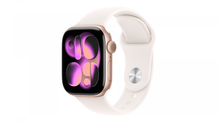 Smartwatch Apple Watch Series 11 GPS+Cellular, koperta 42 mm z aluminium w kolorze różowego złota, pasek sportowy w kolorze łago 2