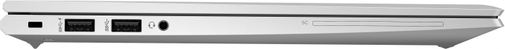 Laptop HP Elitebook 840 G7 srebrny - widok lewej strony