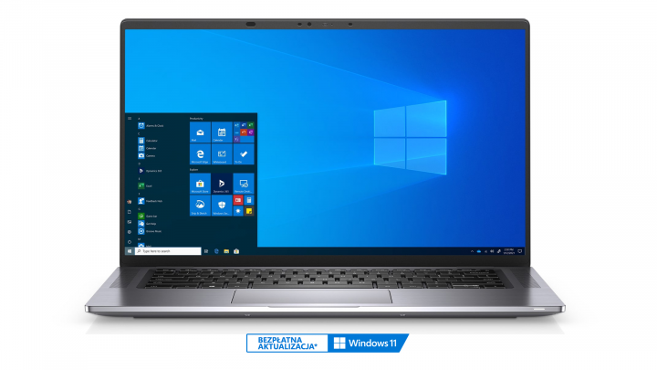 Laptop Dell Latitude 9520 srebrny - widok frontu