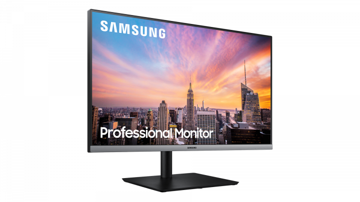 Monitor Samsung LS27R650FDUXEN czarny - widok frontu lewej strony