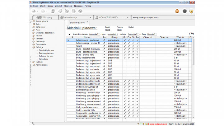 Gratyfikant GT - Licencja na 30 pracowników 3
