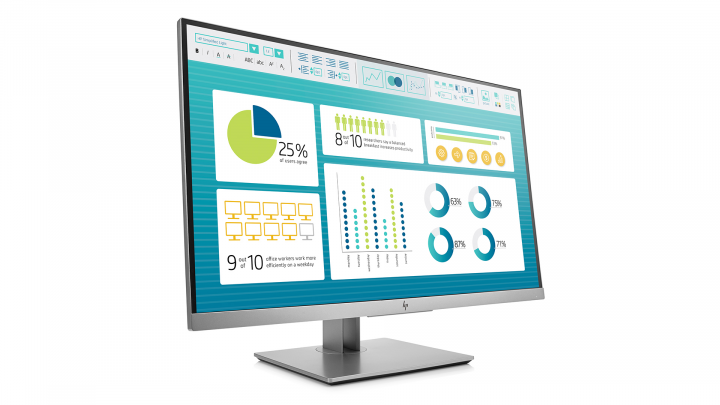Monitor HP E273 1FH50AA EliteDisplay - widok frontu lewej strony