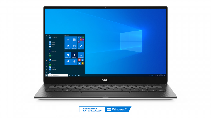 Laptop Dell XPS 13 9305 W10P srebrno-czarny - widok frontu
