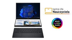 Laptop dla Nauczyciela ASUS Zenbook Duo OLED UX8406CA-PZ067X Ultra 7 255H 2x14" Touch 3K 120Hz 0,2ms 32GB 1000SSD W11Pro