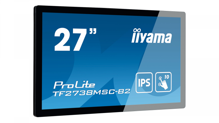 Monitor z dotykowym ekranem IIYAMA ProLite TF2738MSC-B2 - widok frontu lewej strony