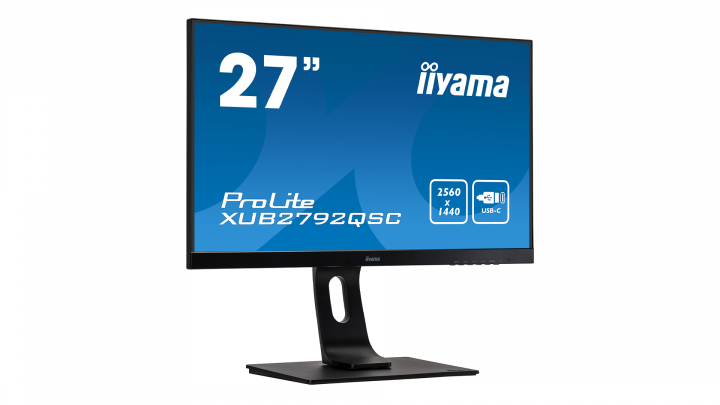 Monitor IIYAMA ProLite XUB2792QSC-B1 - widok frontu lewej strony