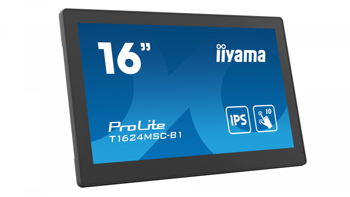 Monitor IIYAMA ProLite T1624MSC-B1 - widok frontu lewej strony
