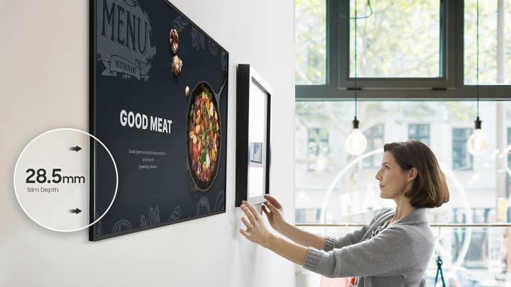 Monitor Samsung QM85C LH85QMCEBGCXEN - Smukła konstrukcja i łatwy montaż 