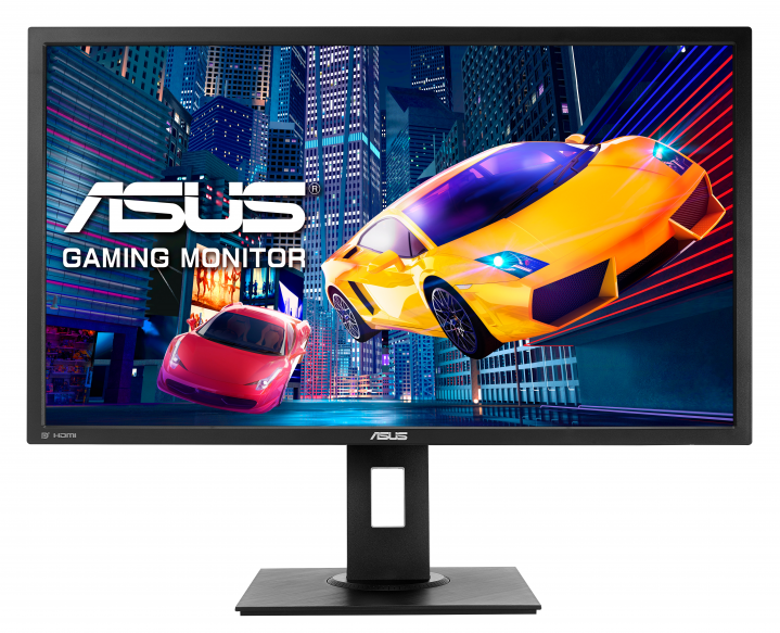 Monitor Asus VP28UQGL czarny - widok frontu