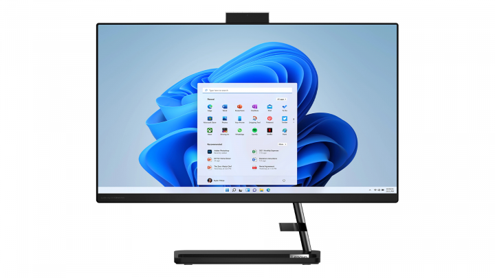 Komputer AiO Lenovo IdeaCentre 3 27IAP7 W11H czarny - widok frontu