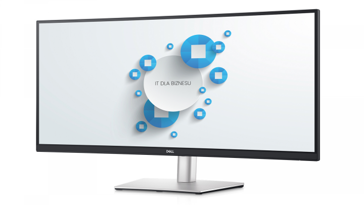 Monitor Dell Curved P3421W czarny-przód lewa strona