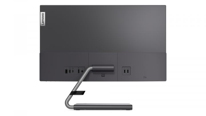 Monitor Lenovo Q24h-10 szary - widok tyłu