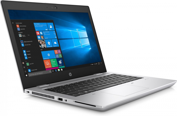 Laptop HP ProBook 640 G4 srebrny - widok frontu lewej strony