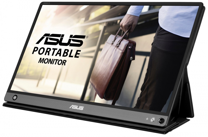 Monitor Asus MB16AHP - widok frontu prawej strony