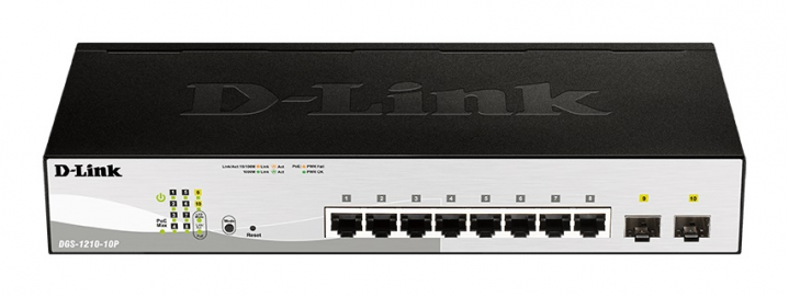 Switch D-Link DGS-1210-10P - widok frontu