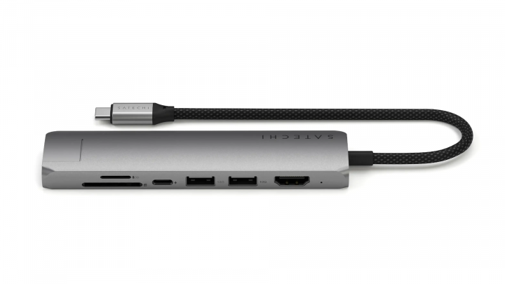 Adapter Satechi 7-in-1 USB-C Slim Multiport Adapter with Ethernet gwiezdna szarość- ST-P7SM 2