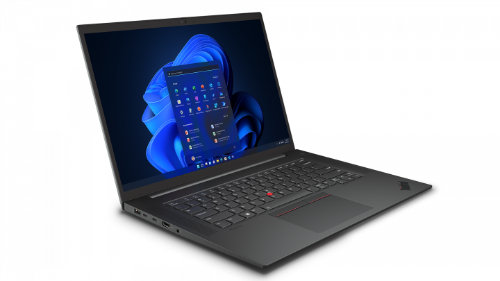 Mobilna stacja robocza Lenovo ThinkPad P1 G5 Touch W11P czarny - widok frontu lewej strony