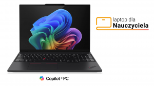 Laptop dla Nauczyciela Lenovo ThinkPad T16 Gen 4 21QN0021PB Ryzen AI 5 PRO 340 16" WUXGA_LP 32GB 512SSD Int W11Pro