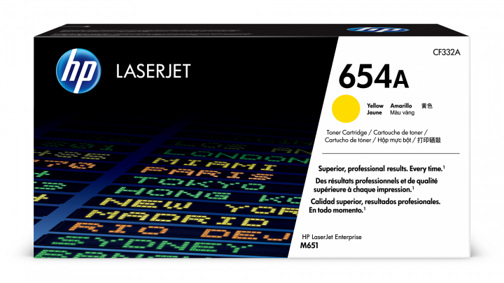 Toner HP 654A żółty CF332A