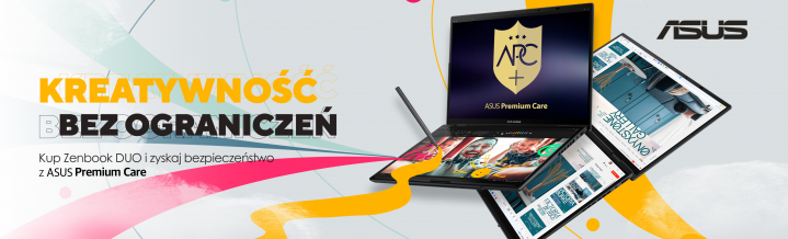 Zenbook Duo Asus Premium Care banner promocji