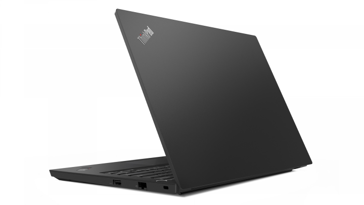Laptop Lenovo ThinkPad E14 W10P czarny widok tyłu prawej strony
