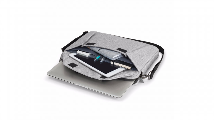 Torba do laptopa DICOTA Slim Case EDGE 133 D31241 szara - otwarta