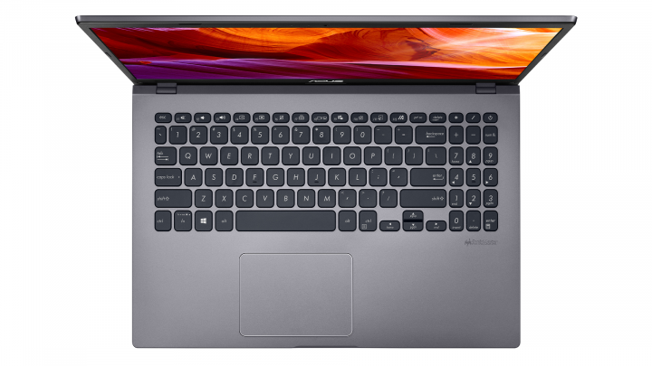 Laptop Asus VivoBook X509FA szary - widok z góry