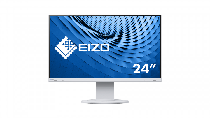 Monitor EIZO FlexScan EV2460 biały - widok frontu