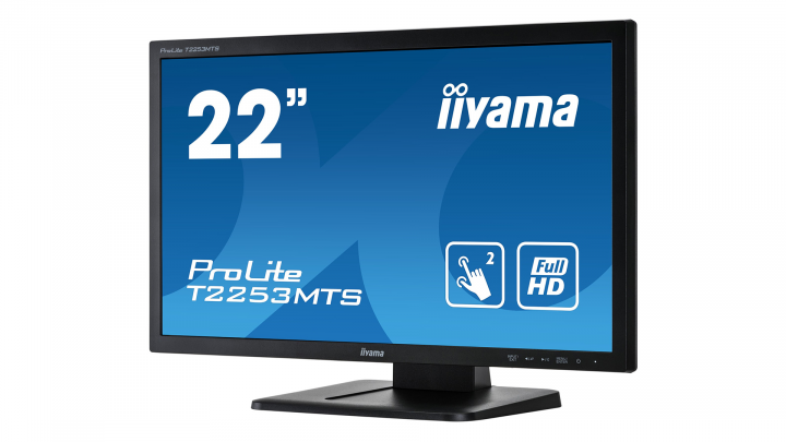 Monitor z dotykowym ekranem IIYAMA ProLite T2253MTS-B1 - widok frontu prawej strony