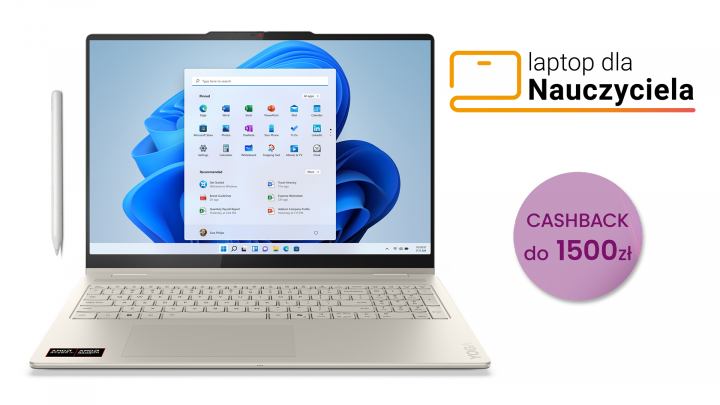 Laptop 2w1 Lenovo Yoga 7 16AKP10 Touch W11H (BK keyb) Seashell (Yoga Pen) BON Cashback