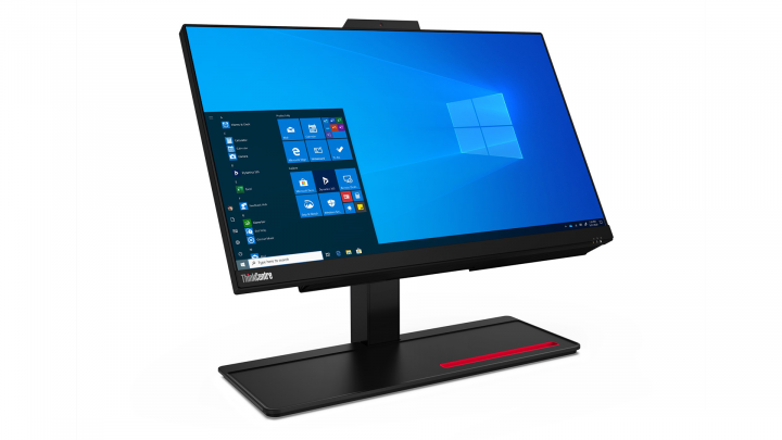 Komputer AiO Lenovo ThinkCentre M70a czarny - widok frontu lewej strony