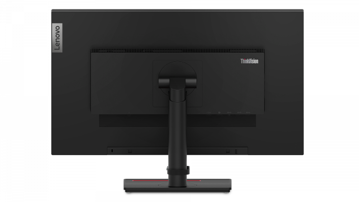 Monitor Lenovo ThinkVision T27q-20 czarny - widok z tyłu