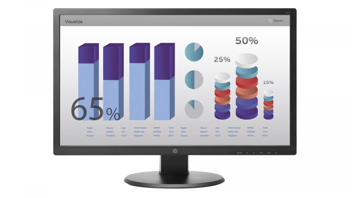 Monitor HP V243 W3R46AA - widok frontu