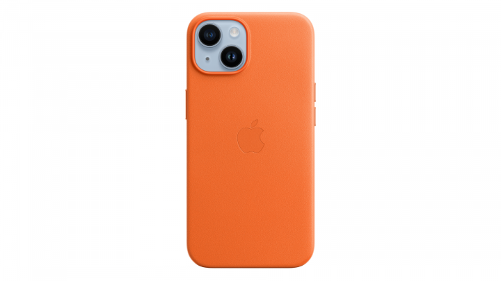 Etui Apple iPhone 14 Leather Case z MagSafe Orange MPP83ZM/A 2