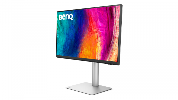 Monitor BenQ PD2730S 9H.LN7LA.TBE 27" 5K UHD+ IPS USB-C Dock 90W - widok frontu prawej strony