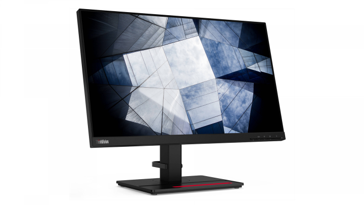 Monitor Lenovo ThinkVision P24q-20 czarny - widok frontu lewej strony
